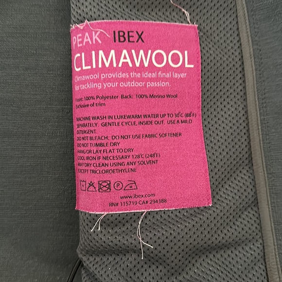 Ibex women’s wool zip up jacket red/grey - size small - Picture 5 of 10